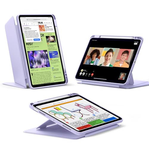 【送料無料】ESR iPad Air 11インチ ケース (M3/M2、2025/2024) iPad Air 第5/4世代 専用カバー (2022/2020) ペン収納 縦横スタンド対応