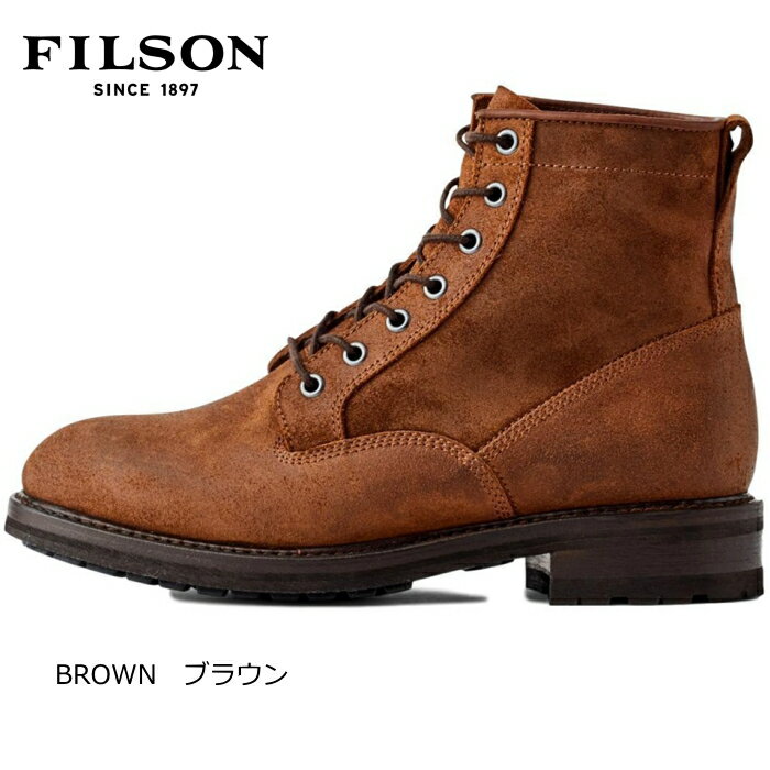 【FILSON】20169087 SERVICE BOOTS (BROWN) フィルソン サービス ブーツ (ブラウン) バイク 本革 レザー アウトドアブーツ ワークブーツ