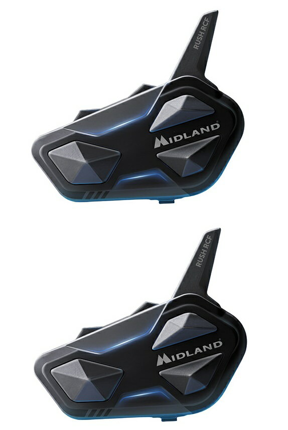 【MIDLAND】 C1527.11 RUSH RCF ツインパック (2台セット) 国内正規品 バイク用 Bluetooth ミッドランド C1527-11