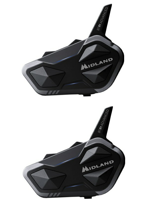 MIDLAND 国内正規品 BT R1 ADVANCED ツインパック (2台セット) C1529.11 バイク用 Bluetooth ミッドランド C1529-11