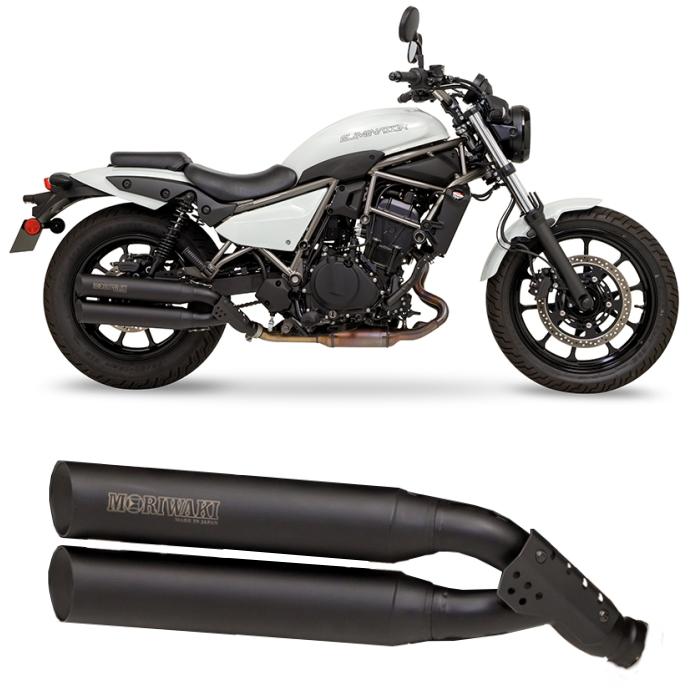 【モリワキ】01810-CG261-02 (KAWASAKI : ELIMINATOR '23-) Slip-On Exhaust CROSS TWIN BLACK バイク 政府認証 公道走行可 カワサキ スリップオン エキゾーストマフラー クロスツイン MORIWAKI (旧品番 01810-CG261-01)