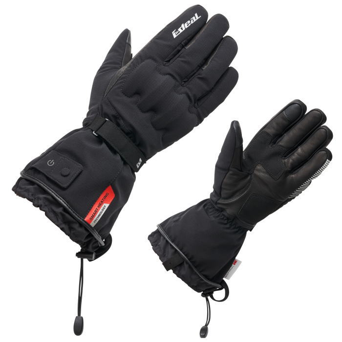 [処分特価][2024-2025秋冬モデル]【ideal】ID-205 アイディール HEAT5 ヒート5 電熱グローブ USB Type-C バッテリー採用 バイク ヒートグローブ