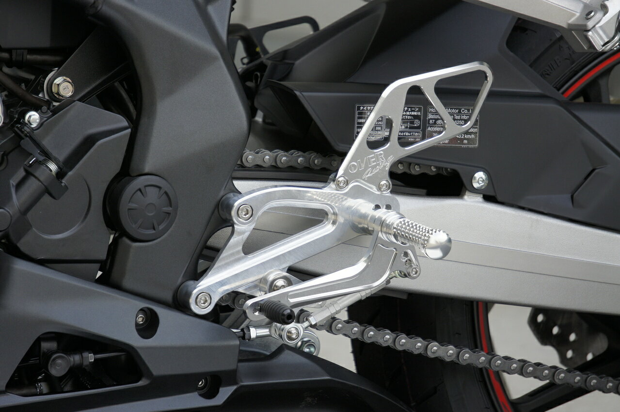 楽天ラフ＆ロードWEBSHOP【OVERRACING】51-02-01 バックステップ　CBR250RR　BACK-STEP 4ポジション シルバー バックステップ バイク オーヴァーレーシング オーバーレーシング