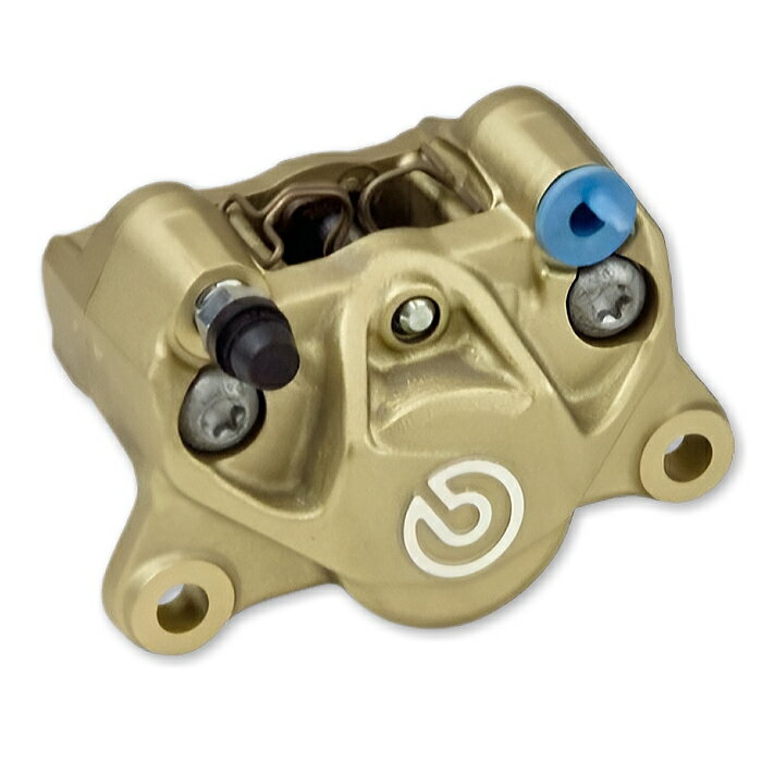 【brembo】20.B852.10 ブレンボ 2ポット ラージピストンキャリパー ゴールド ブレーキパッド付 通称 : 新カニ バイク ブレーキキャリパー 20-B852-10 