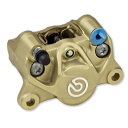 【brembo】ブレンボ 2ポット ラージピストンキャリパー (ゴールド) ブレーキパッド付 (通称 : 新カニ) 20.B852.10 (20-B852-10)