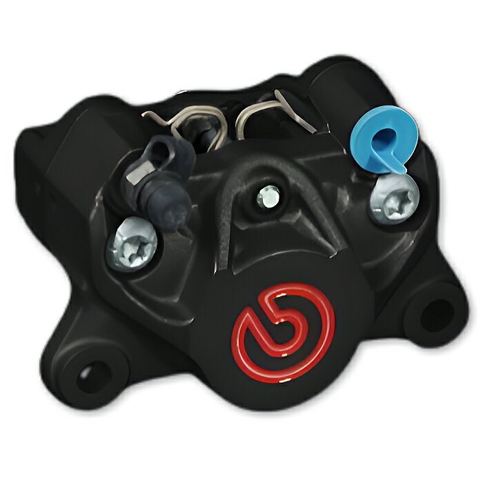 【brembo】20.B852.51 ブレンボ 2ポット ラージピストンキャリパー ブラック レッドロゴ (通称 : 新カニ) バイク ブレーキキャリパー (20-B852-51)