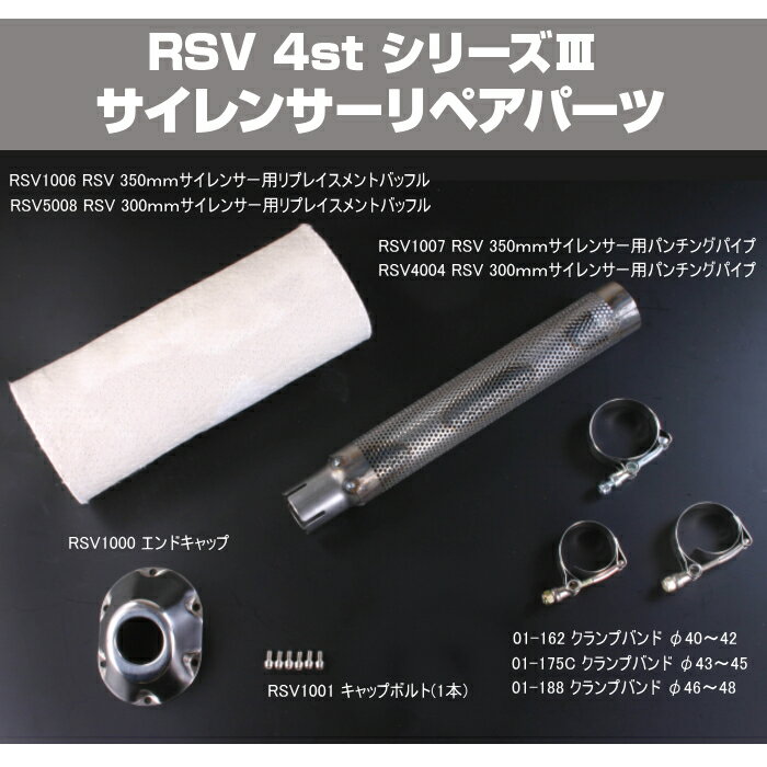 【R.S.V.】RSV1001 4st シリーズIII サイレンサーリペアパーツ キャップボルト(1本) バイク マフラー ROUGH&ROAD