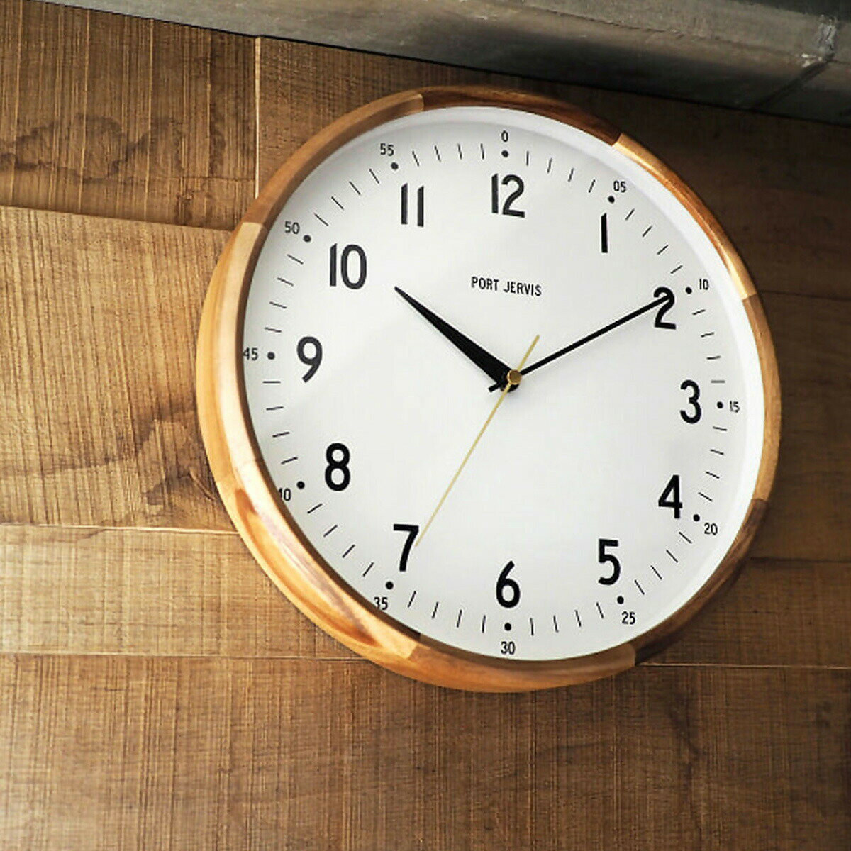 壁掛け時計 電波時計 おしゃれ 時計 電波 壁掛け 北欧 掛け時計 ジェルマン German CL-4061 木製 レトロ モダン ビンテージ ナチュラル リビング ダイニング インターフォルム 黒 アメリカ 西海岸 ヴィンテージ アンティーク ステップムーブメント