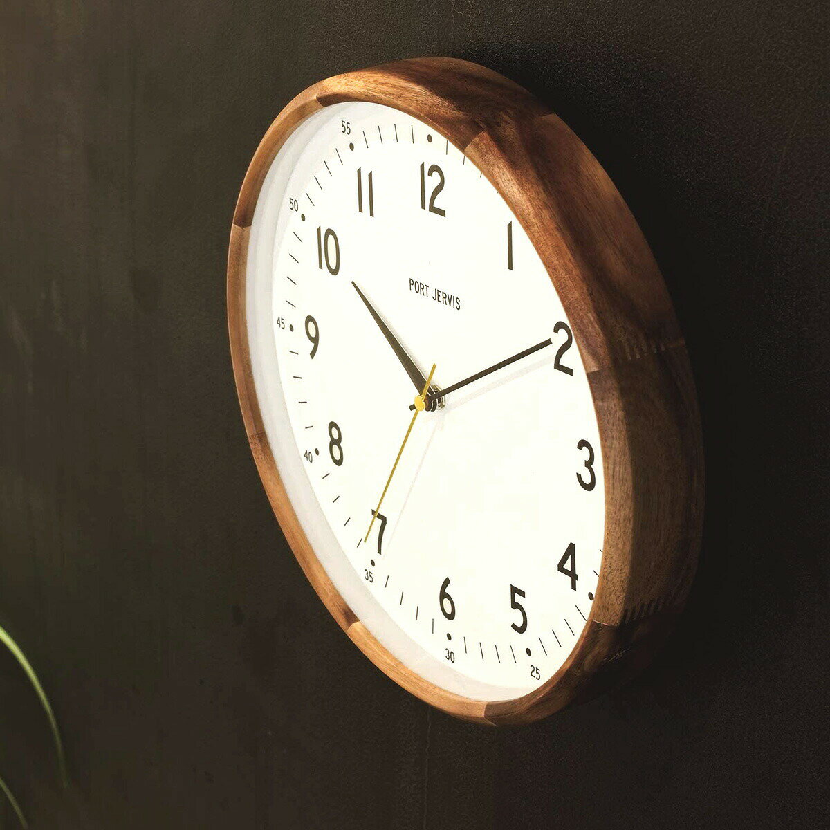 壁掛け時計 電波時計 おしゃれ 時計 電波 壁掛け 北欧 掛け時計 ジェルマン German CL-4061 木製 レトロ モダン ビンテージ ナチュラル リビング ダイニング インターフォルム 黒 アメリカ 西海岸 ヴィンテージ アンティーク ステップムーブメント [2]