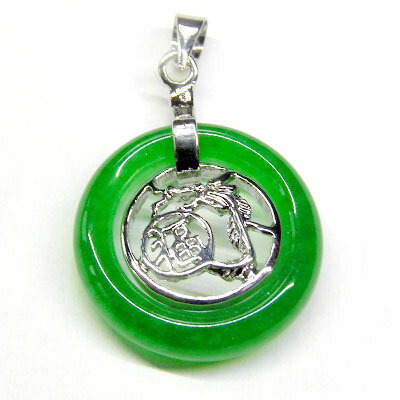 アクセサリー翡翠ペンダントトップ丸福 ネコポス便なら【送料無料】 |ジュエリー,アクセサリー,ネックレス,中国,中華街,アジアン,レトロ,雑貨,ノスタルジック,...