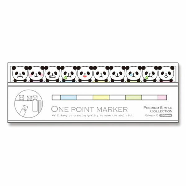 ワンポイントマーカーパンダ(751004)【ネコポス便可】｜ふせん,付箋,ぱんだグッズ,中国,中華街,可愛い,シャンシャン,香香,赤ちゃん,雑貨 　 ro0817のサムネイル