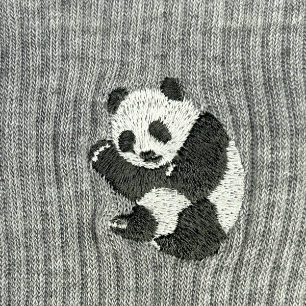 パンダ刺繍クルーソックス(ANS019)【ネコ...の紹介画像3