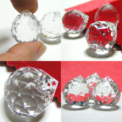 サンキャッチャーミラーボールヘッド「3個セット」（クリスタルガラス） （｜開運,風水,グッズ・玩具,中国,中華街,レトロ,雑貨,ノスタルジック,昭和,シューズ,お土産,ギフト,プレゼント) ro1108