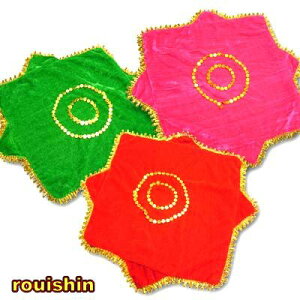 ベロア 踊り ハンカチ(ネコポス便可) |布,中国,舞踊,ダンス,チャイナ,グッズ,中国,中華街,レトロ,雑貨,お土産,ギフト,誕生日,プレゼント,グッズ,八角,舞台,小道具 ro0817