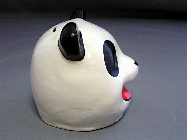 在庫処分価格 かぶり面 貯金箱： パンダ （セール)｜ぱんだグッズ,中国,中華街,可愛い,シャンシャン,香香,赤ちゃん,雑貨 ro0204