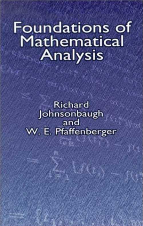 【古本】 Foundations of Mathematical Analysis - Richard Johnsonbaugh (Dover Publications) 【紙書籍】 9780486421742