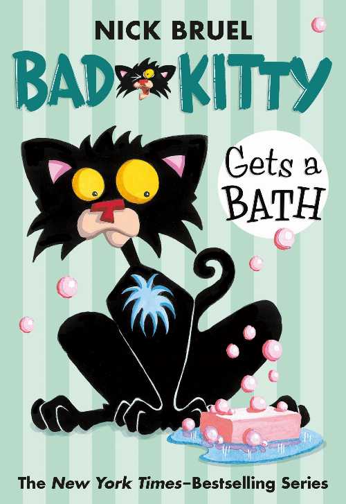 【古本】 Bad Kitty Gets a Bath (Paperback Black-And-White Edition) - Nick Bruel (Square Fish) 【紙書籍】 9780312581381