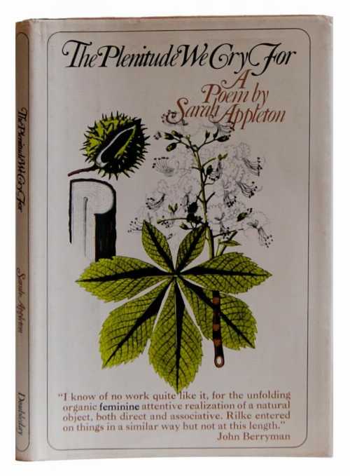 【古本】 The Plenitude We Cry For - Sarah Appleton (Doubleday & Co.) 【紙書籍】 038505646X