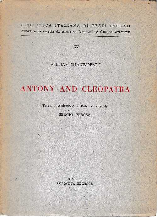 【古本】 Antony and Cleopatra - William Shakespeare (Routledge) 【紙書籍】 9780416476309
