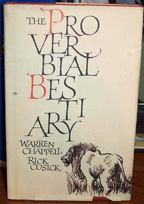 【古本】 the Proverbial Bestiary - Rick Chappell, Warren; Cusick (Tbw Books) 【紙書籍】 0931474124