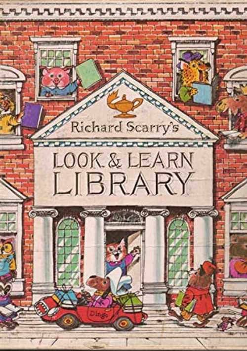 【古本】 The Look and Learn Library: 4 Volume Set with Slipcase - Richard Scarry (Golden Press) 【紙書籍】 B000F3VSB2