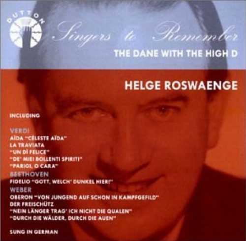  Dane with the High D - Helge Roswaenge (Harmonia Mundi USA, Inc.) 765387972820