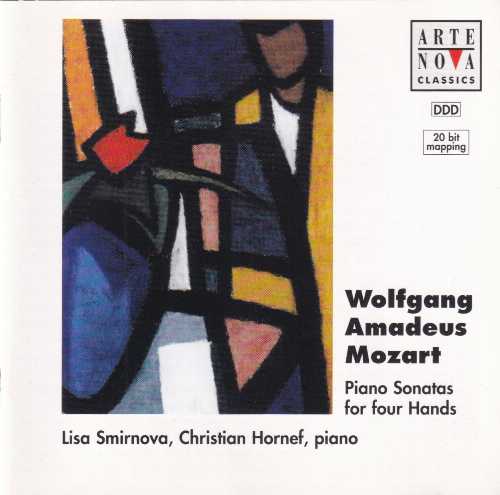  Piano Sonatas for Four Hands - Mozart; Smirnova; Hornef (Arte Nova Records) 743213404721