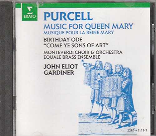 【中古】 Purcell: Music for Queen Mary - Henry Purcell; John Eliot Gardiner; Monteverdi Choir / Monteverdi Orchestra; Felicity Lott; Equale Brass Ensemble; Thomas Allen; Charles Brett; John Williams (Erato) 022924512322