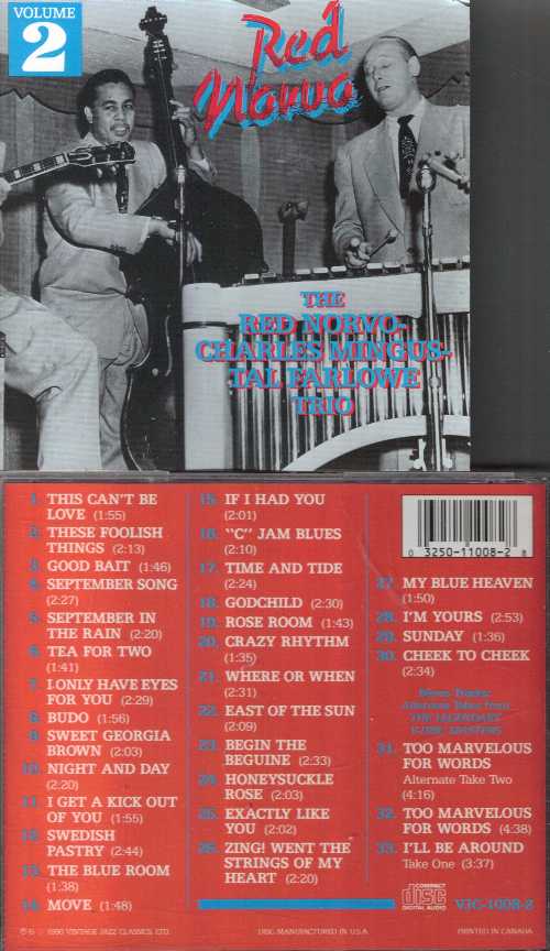  Red Norvo, Volume 2 - Red Norvo; Charles Mingus; Tal Farlowe (Vintage Jazz) 032501100828