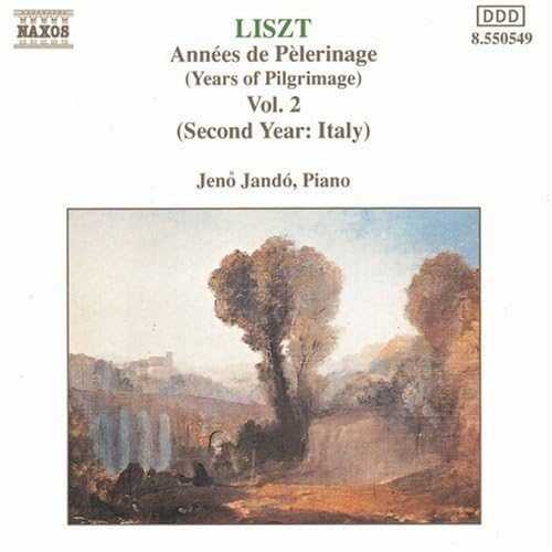  Annees de Pelerinage 2 - F Liszt (Alliance) 730099554923