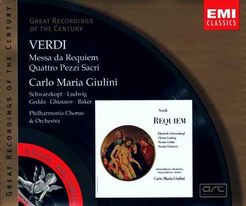  Verdi: Messa da Requiem /Quattro Pezzi Sacri - Giuseppe; Carlo Maria Giulini; Christa Ludwig; Philharmonia Orchestra of London; Elisabeth Schwarzkopf; Janet Baker; Nicolai Gedda Verdi (EMI Classics) 724356756328