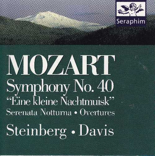 【中古】 Mozart: Symphony No. 40 / Eine Kleine Nachtmusik / Serenata Notturna / 4 Overtures - Wolfgang Amadeus Mozart; William Steinberg; Pittsburgh Symphony; Philharmonia Orchestra; Colin Davis; Royal Philharmonic (Seraphim) 724356902725