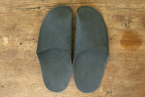 トートーニー ワンピース レザースリッパ ブラックtoe to knee one-piece slippers BLACK一枚革のシンプルなレザースリッパ・革製ルームシューズ：