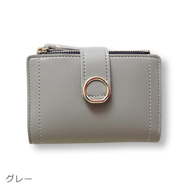 楽天市場】財布 レディース 二つ折り（カラーグレー）の通販