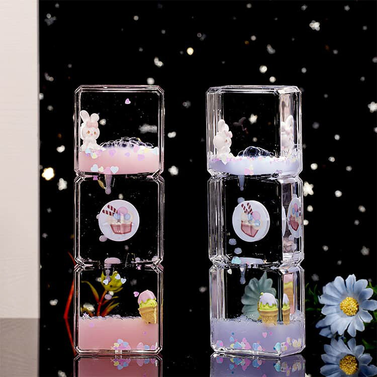 デコレーション 桜 オイルタイマー オイル時計 オイル砂時計 砂時計 オイルサンドタイマー 部屋装飾品 ウサギ ホームインテリア クリスマス 時計 液体 油滴 誕生日ギフト 透明 面白い プレゼント 子供 贈り物 油滴 桜 カワイイ [3]