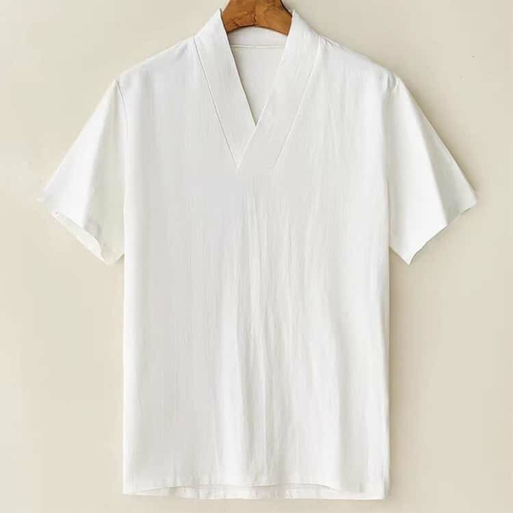 メンズ Tシャツ 襦袢 半襦袢 半袖 冬用 シャツ 黒 和装 男性 半襦袢 冷感 Vネック 襦袢 襦袢 半袖 着物 洗える 下着 作務衣 浴衣 インナー 襟付き シャツ 夏用 肌着 肌襦袢 合衿 衿付き 和装下着 紳士 代替品 作務衣 甚平 着物の肌着用