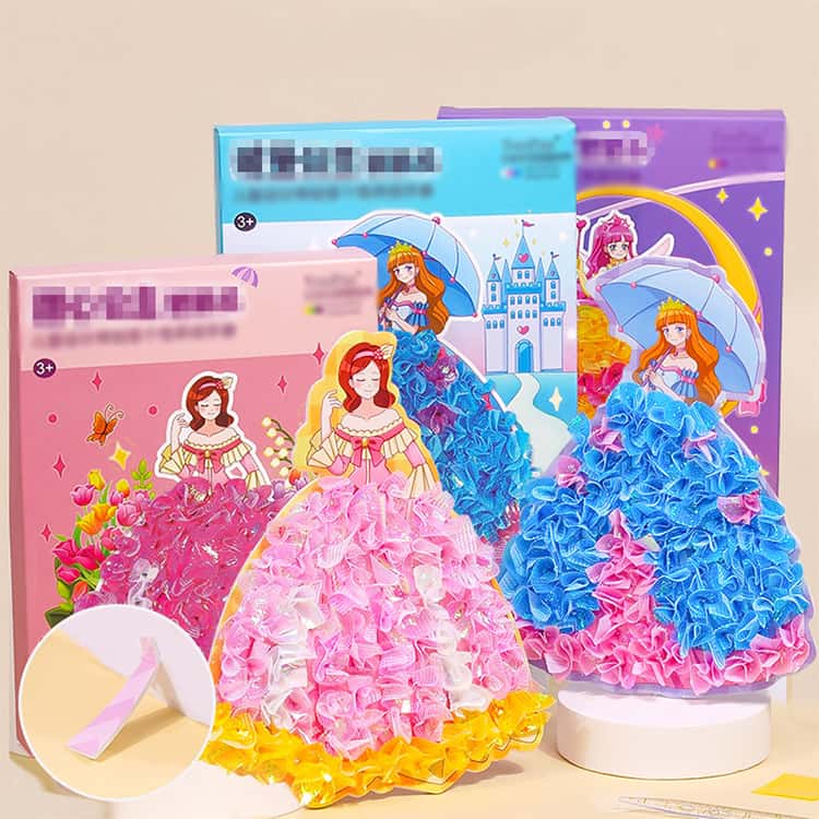 ペン付き プリンセス 手芸用品 ポケアート 女の子 おもちゃ 玩具 自立型 手芸キット キッズ 知育玩具 クラフト 手作り DIY おうち時間 布ポケアート 知育玩具 知育おもちゃ ポケアート 知育 誕生日プレゼント 2