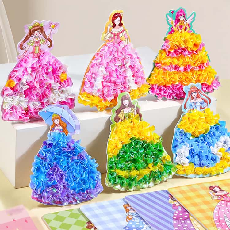 ペン付き プリンセス 手芸用品 ポケアート 女の子 おもちゃ 玩具 自立型 手芸キット キッズ 知育玩具 クラフト 手作り DIY おうち時間 布ポケアート 知育玩具 知育おもちゃ ポケアート 知育 誕生日プレゼント 3