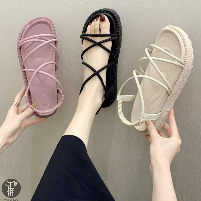 レディース ペッタンコ サンダル サンダル 夏サンダル ロープサンダル 美脚 ベルトデザイン サマーシューズ 楽なサンダル ふんわりした