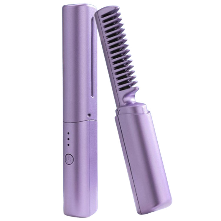 両用可能 くし型 カール ミニ USB充電式 コードレス 縮毛矯正 ヘアアイロン 4000mA...