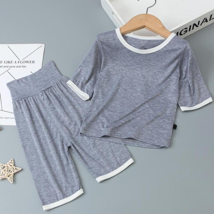 キッズ 部屋着 女の子 男の子 パジャマ モーダル綿 110 柔らかく軽い 夏 薄手 子供パジャマ 半袖 Tシャツ 腹巻付き 7分丈パンツ ベビー 上下セット 寝巻き セットアップ 保育園 幼稚園 80 パジャマ 100 90 120 130