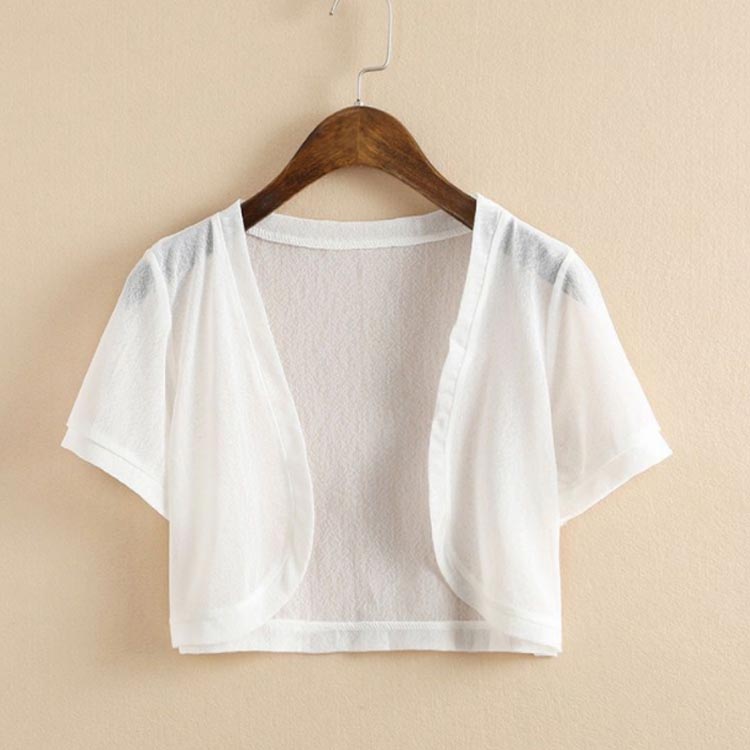 サマーカーディガン 大きいサイズ 透かし カーディガン 羽織り シフォン ショート丈 ボレロ 透け感 ボレロ 羽織 カーディガン uvカット 半袖 薄手 フォーマル パーティーボレロ 春 夏 秋 40代 30代 20代 レース シフォン パーティー