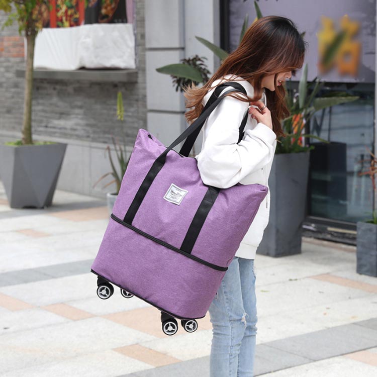4輪 キャリーバッグ 35L 便利 キャスター付き 折りたたみ 大容量 買い物カート ショッピングカート 防水 機内持ち込み キャリーバッグ 軽い コンパクト 自立 カート 収納 タイヤ付 ショッピング おしゃれ キャリーカート ソフトキャリー 撥水加工 旅行 バッグ route39--10002425 Route39 サンプル画像2