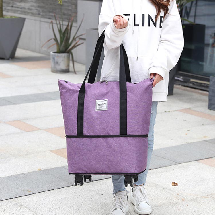 4輪 キャリーバッグ 35L 便利 キャスター付き 折りたたみ 大容量 買い物カート ショッピングカート 防水 機内持ち込み キャリーバッグ 軽い コンパクト 自立 カート 収納 タイヤ付 ショッピング おしゃれ キャリーカート ソフトキャリー 撥水加工 旅行 バッグ route39--10002425 Route39 サンプル画像3