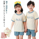 ルームウエア セットアップ 男の子 女の子 夏 薄手 半袖tシャツ ショートパンツ 子ども服 パジャマ ジュニア 上下セット ジュニア 半袖 可愛い ウエストゴ...