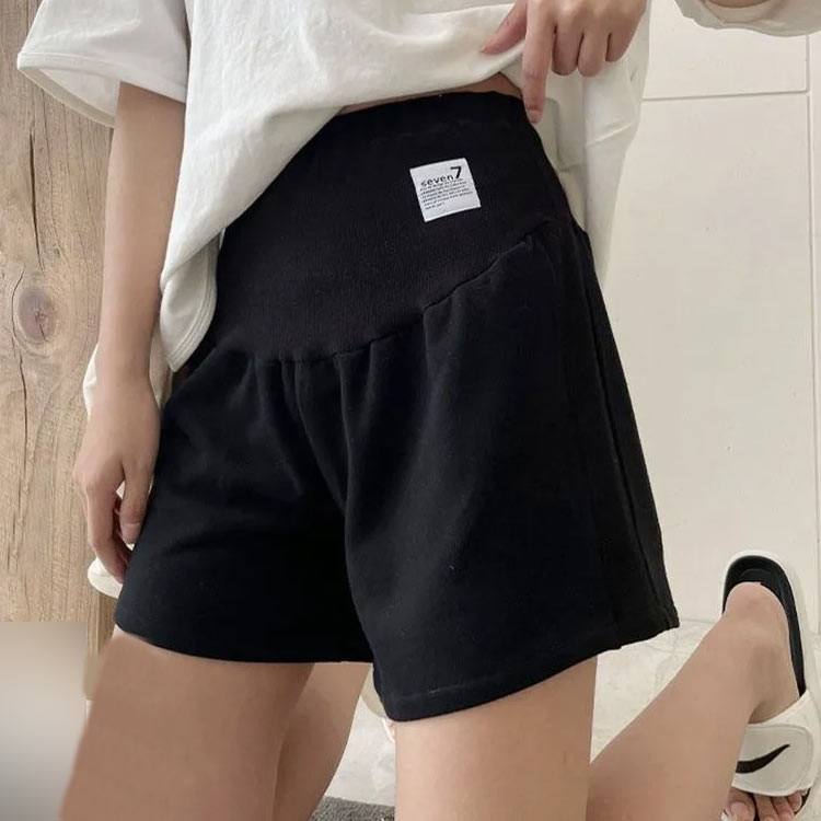 マタニティパンツ ハーフパンツ ショートパンツ 薄手 軽い おしゃれ 可愛い ハイウエスト 通気性 伸縮性 ムレない 伸びる 苦しくない 着回し パンツ ショート ショーパン コットン アジャスター 短パン 無地 パジャマ 部屋着 送料無料