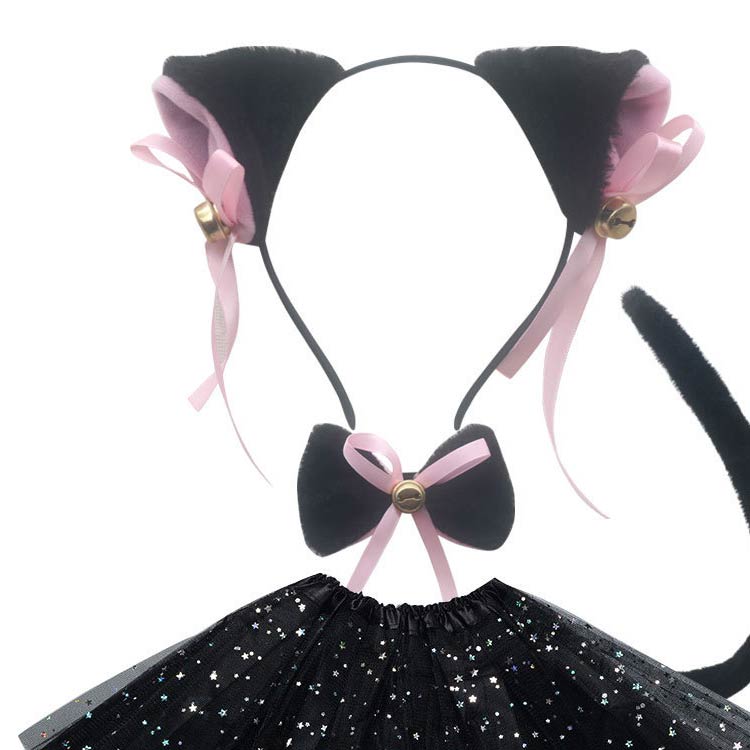 ハロウィン 衣装 子供 女の子 黒猫 白猫 コスプレ仮装 4点セット 可愛い チュールスカート 猫耳カチューシャ リボン しっぽ キッズ コスチューム ハロウィン仮装 子供 コスプレ衣装 変装 パーティー テーマパーク 発表会 学園祭 演奏会 保育園 幼稚園 送料無料 route39--10004644 Route39 サンプル画像2