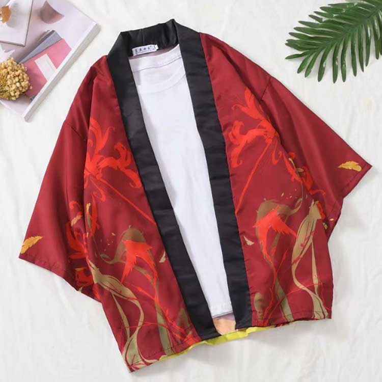 シャツ メンズ 羽織 はっぴ 法被 甚平 作務衣 夏 半袖 五分袖 祭り 半被 半纏 部屋着 男性用 プリント 大きいサイズ おしゃれ トップス 春夏 送料無料