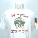 Buzz Rickson 039 s (バズリクソンズ）S/S Tシャツ14TH AIR FORCE 375TH BOMB SQ BR71135 送料無料