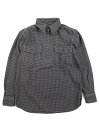 yzCUSHMAN(NbV})`HOUND TOOTH HARFZIP WORK SHIRTS`